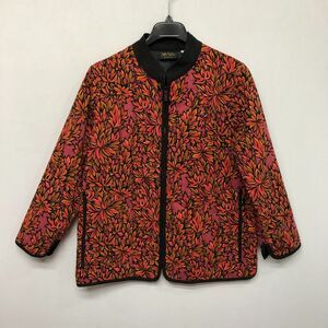 Bob Mackie Women Full Zip Jacket Size 1X Floral Polyester Blend B300 -13